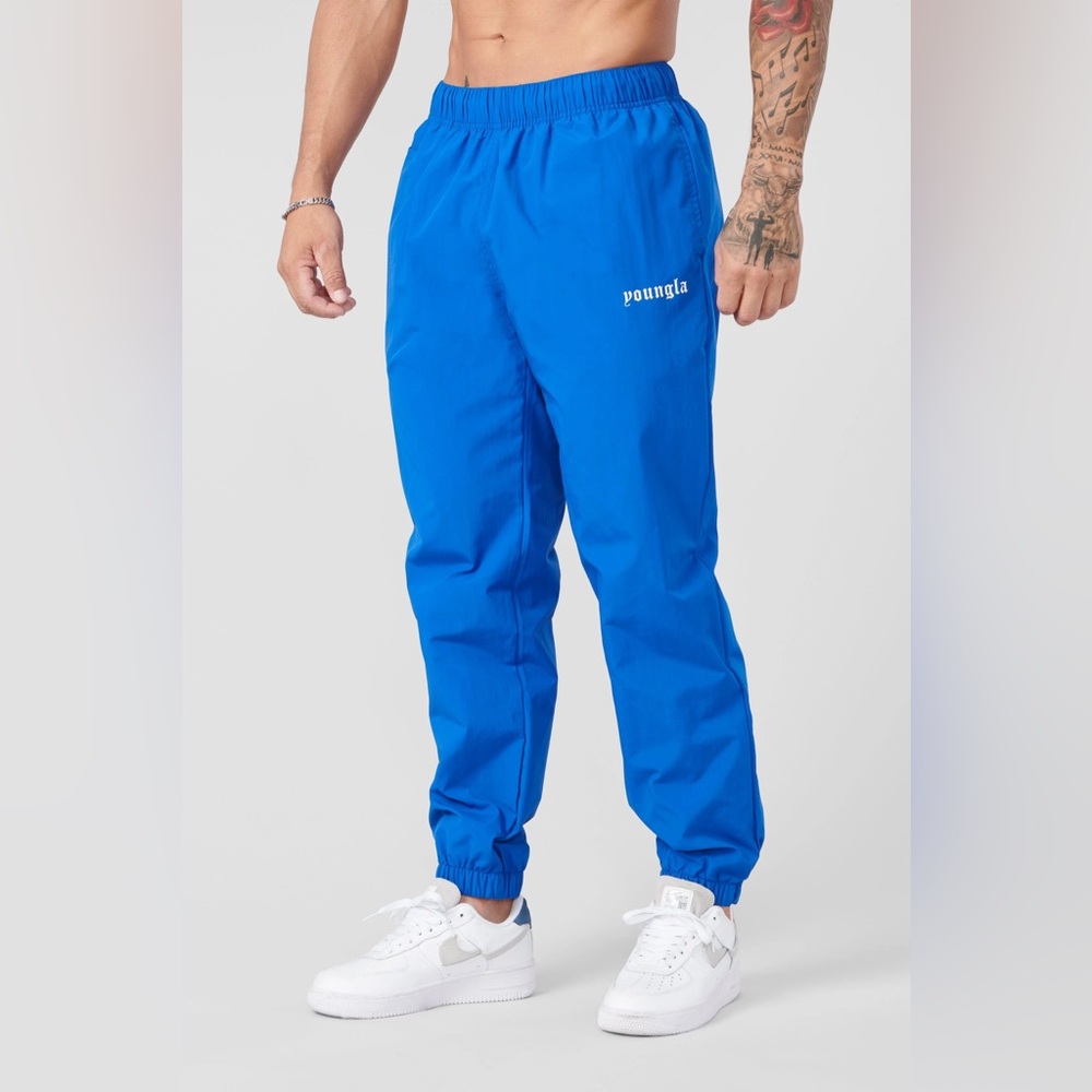 YOUNGLA Blue Windbreaker Track Jogger Pants Size XL